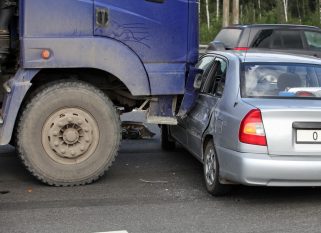 What to do if involved in an accident with a truck